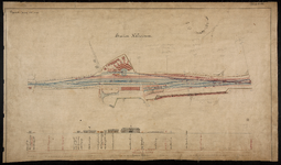 859442 Plattegrond van het ontworpen emplacement van het station Hilversum aan de Oosterspoorweg van de H.IJ.S.M. Met ...